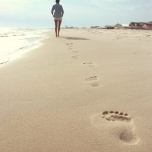 beach photo - footprints